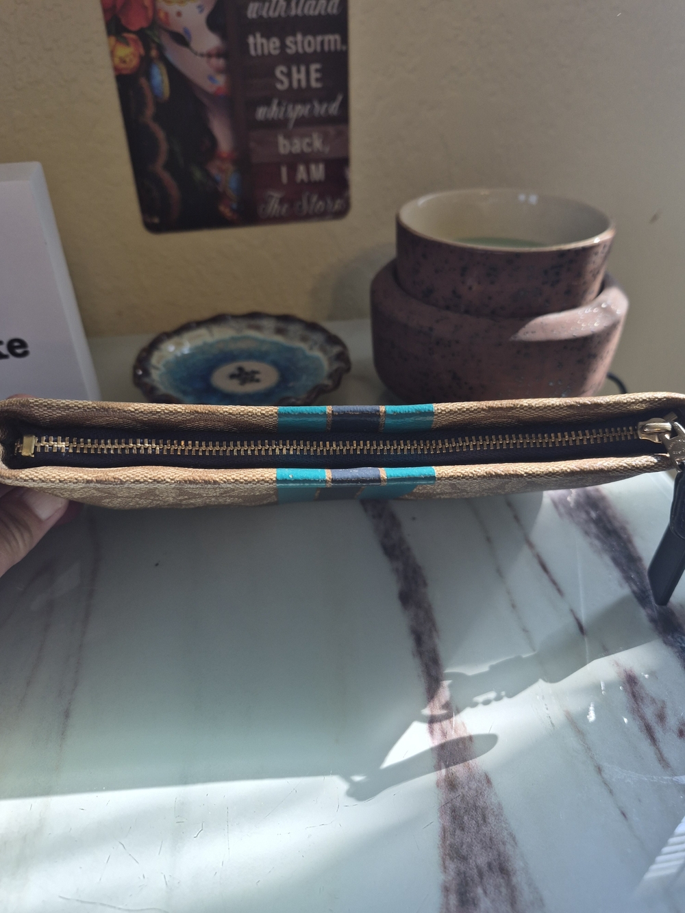 Coach Signature Varsity Stripe Wristlet - Picture 3 of 12